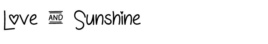 Love & Sunshine font